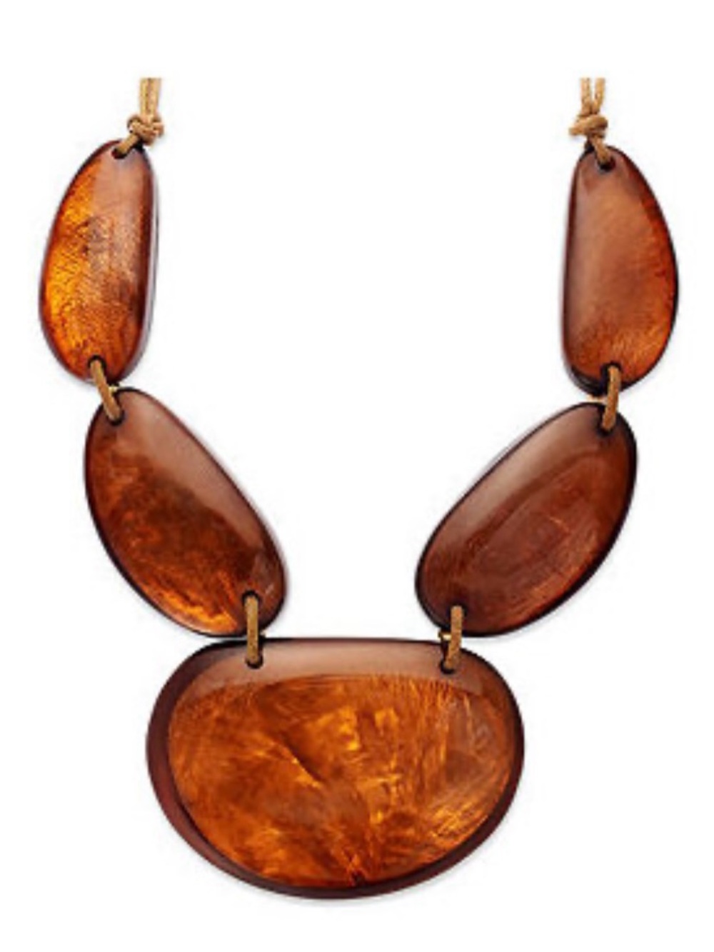 Style & Co. Amber Resin Statement Necklace